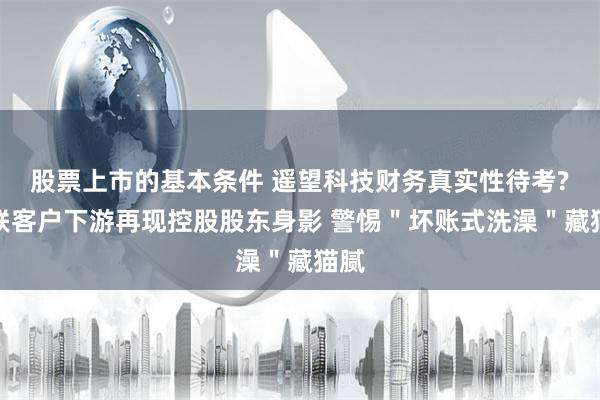 股票上市的基本条件 遥望科技财务真实性待考?关联客户下游再现控股股东身影 警惕＂坏账式洗澡＂藏猫腻