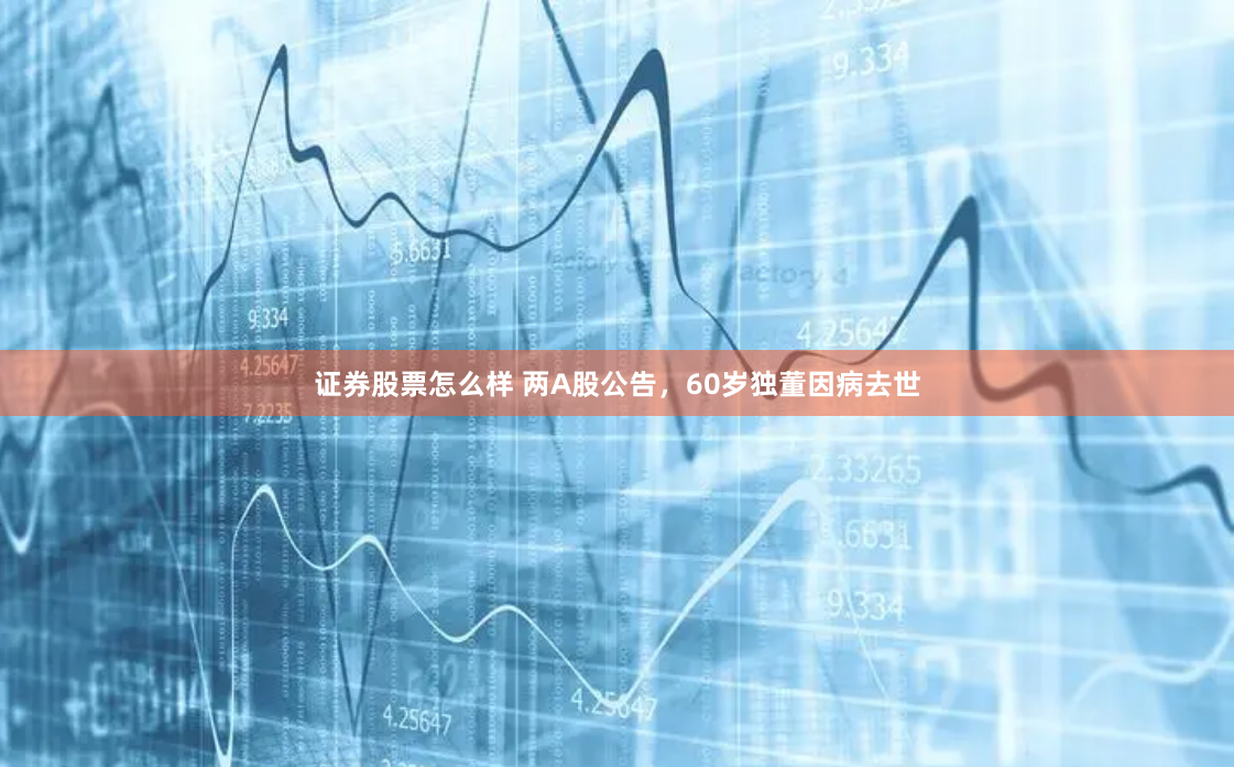 证券股票怎么样 两A股公告，60岁独董因病去世
